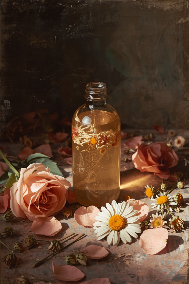 DIY Rose Water & Chamomile Toner (Ancient Indian Herbal Recipe)